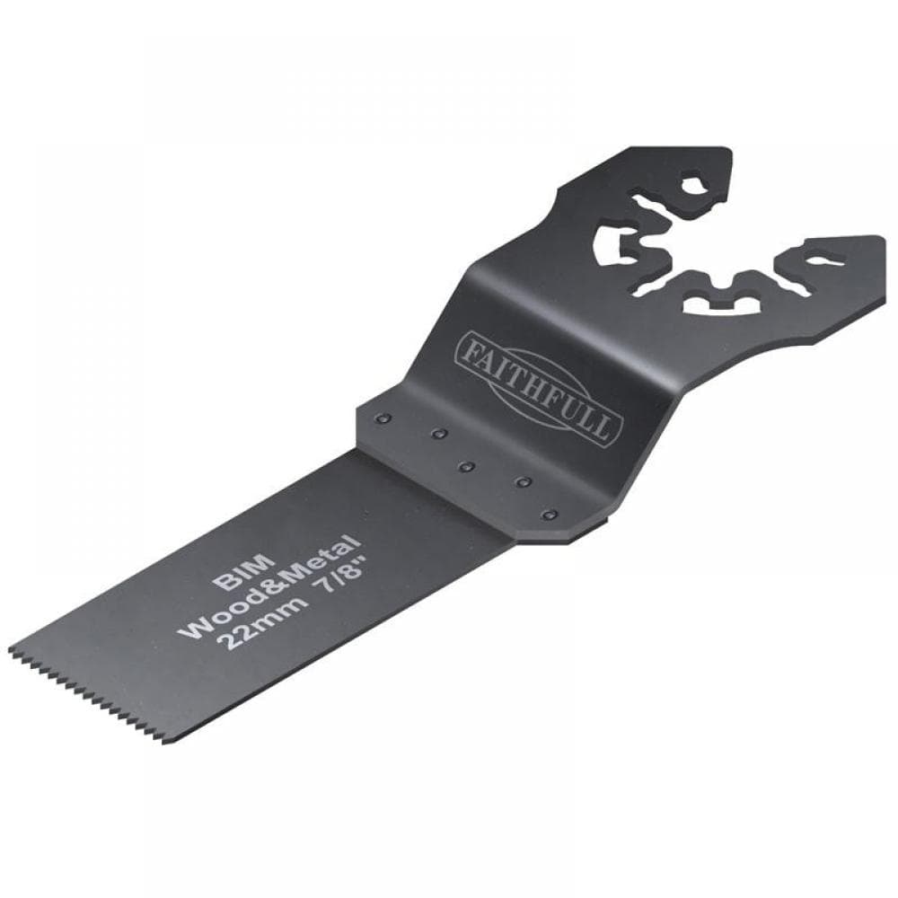 Faithfull M0010005 X 5 Multi-Functional Tool Flush Cut Wood/Bi-Metal Blade 22Mm (Pack 5)
