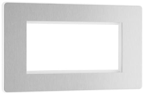 Screwed Flatplate Brushed Steel Single Switch 20A With Power Indicator SBS31-02