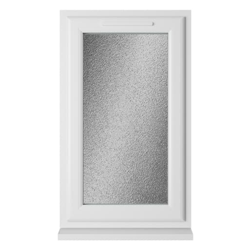 Crystal Double Glazed uPVC Window White Top Opener 610mm x 1040mm Obscure