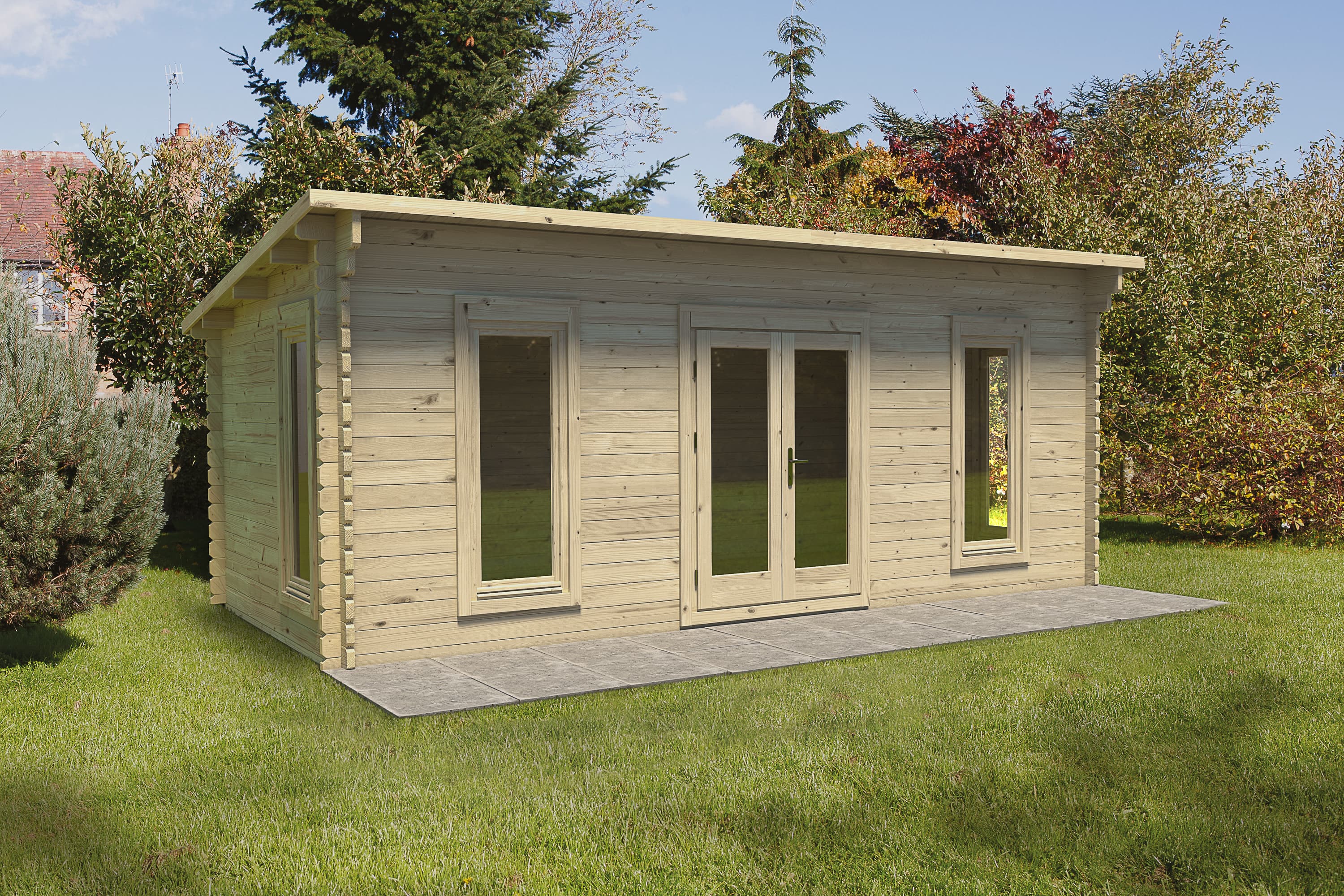 Forest Garden 6 x 3m Arley Log Cabin No Underlay Installed