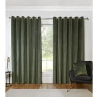Vermont Velvet Blackout Curtains - Olive / 229cm