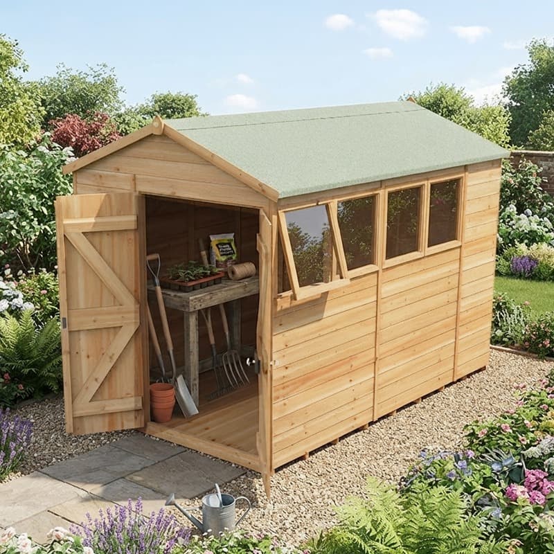 10' x 6' Forest Timberdale 25yr Guarantee Tongue & Groove Pressure Treated Double Door Apex Shed (3.05m x 2.03m)