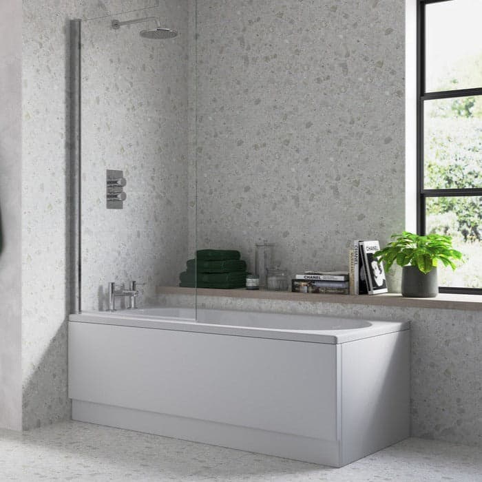 Single Straight Edge Bath Screen