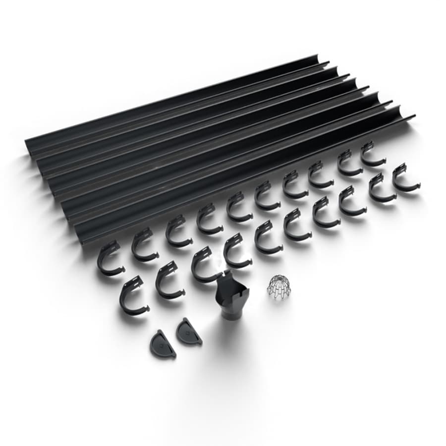 Galeco Steel Half Round Gutter Kit Black - 120mm Diameter