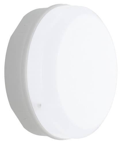 Mosi Bulkhead 290Mm 1150Lm Ouput White Base Prismatic Opal Diffuser 3Hr Em Mw Sensor LBM290W11E40MW-02