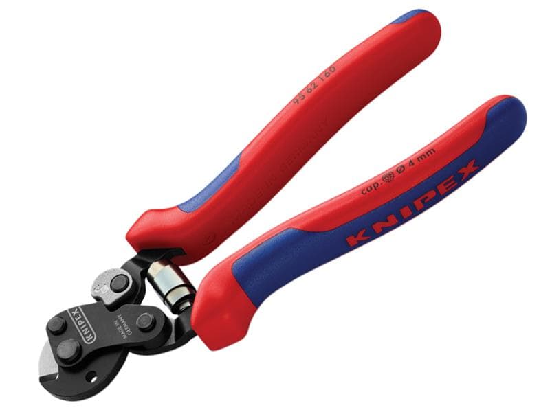 Knipex 95 62 160 SB Wire Rope Cutters Multi-Component Grip 160Mm