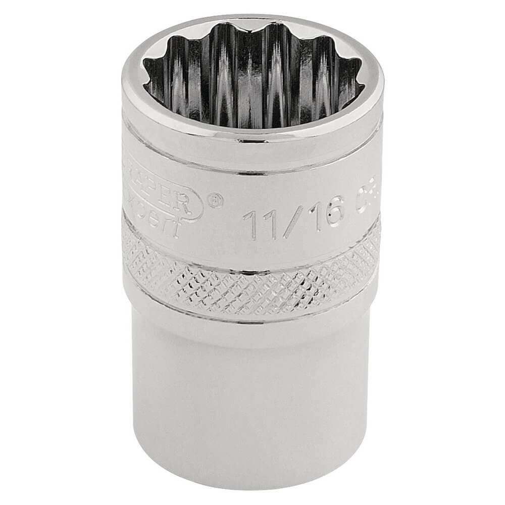 Draper Expert 49480 Hi-Torq® 12 Point Socket 3/8in Sq. Dr. 11/16in each