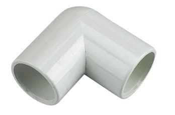 Floplast 21.5Mm White O/F 90* Bend OS11W