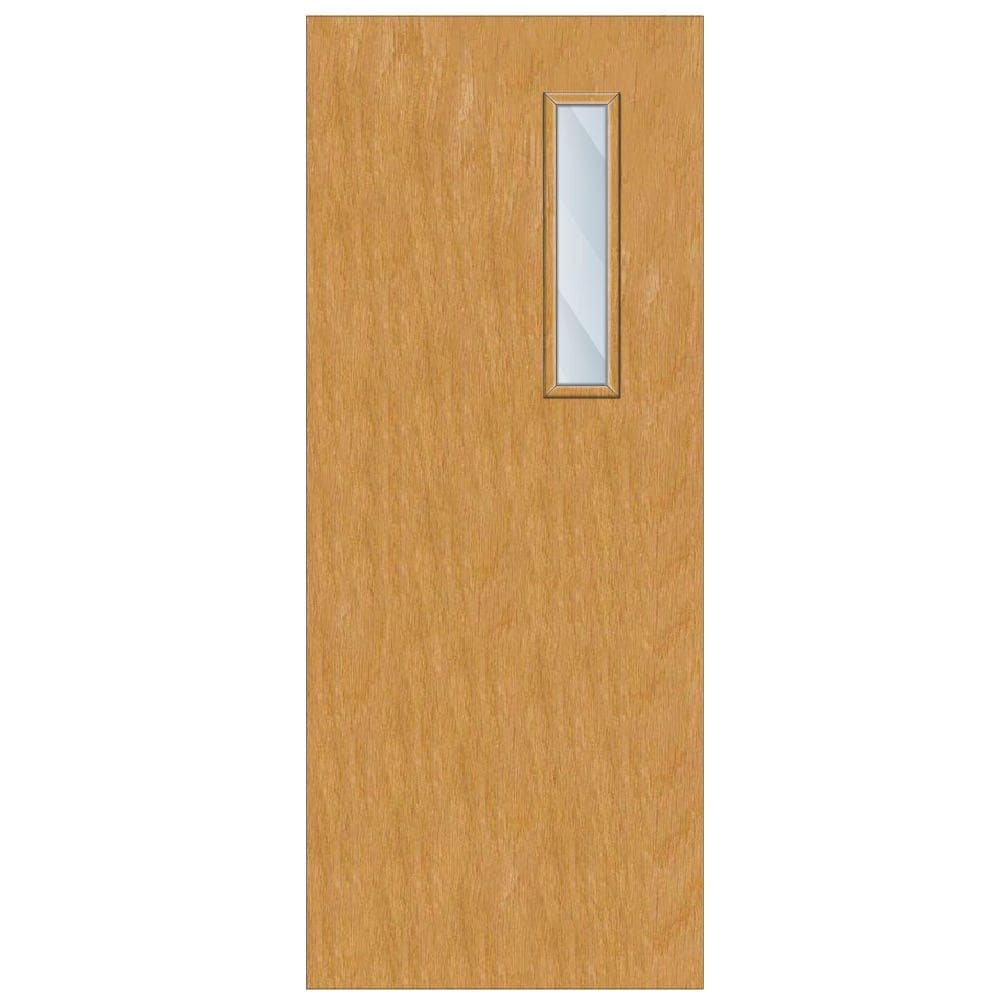 Crown Oak Solid Core Clear Laminate Glazed Internal Door 1981mm x 762mm x 44mm | 600mm x 150mm VP