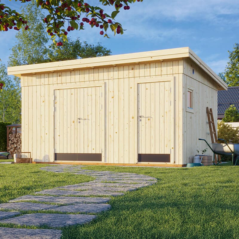 15' x 11' Palmako Kalle (88mm) Premium Multi-room Shed (4.5m x 3.3m)