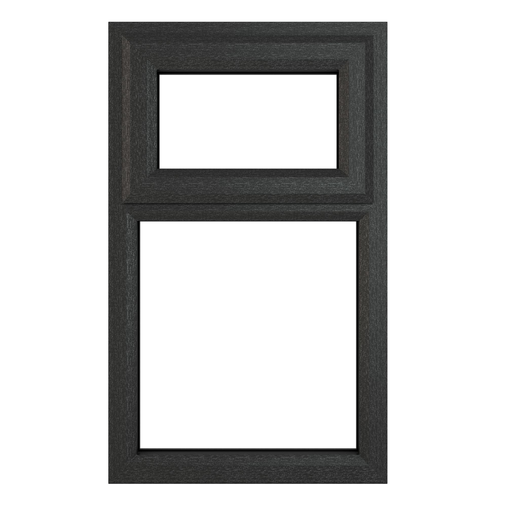 Crystal Double Glazed uPVC Grey/White Window Top Opening 905mm x 1115mm Clear