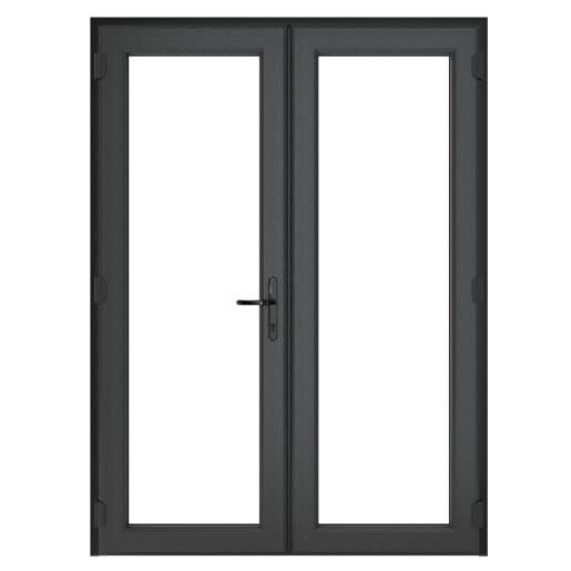 Crystal French Doors GREY-WHITE 2090 x 1390 x 70mm