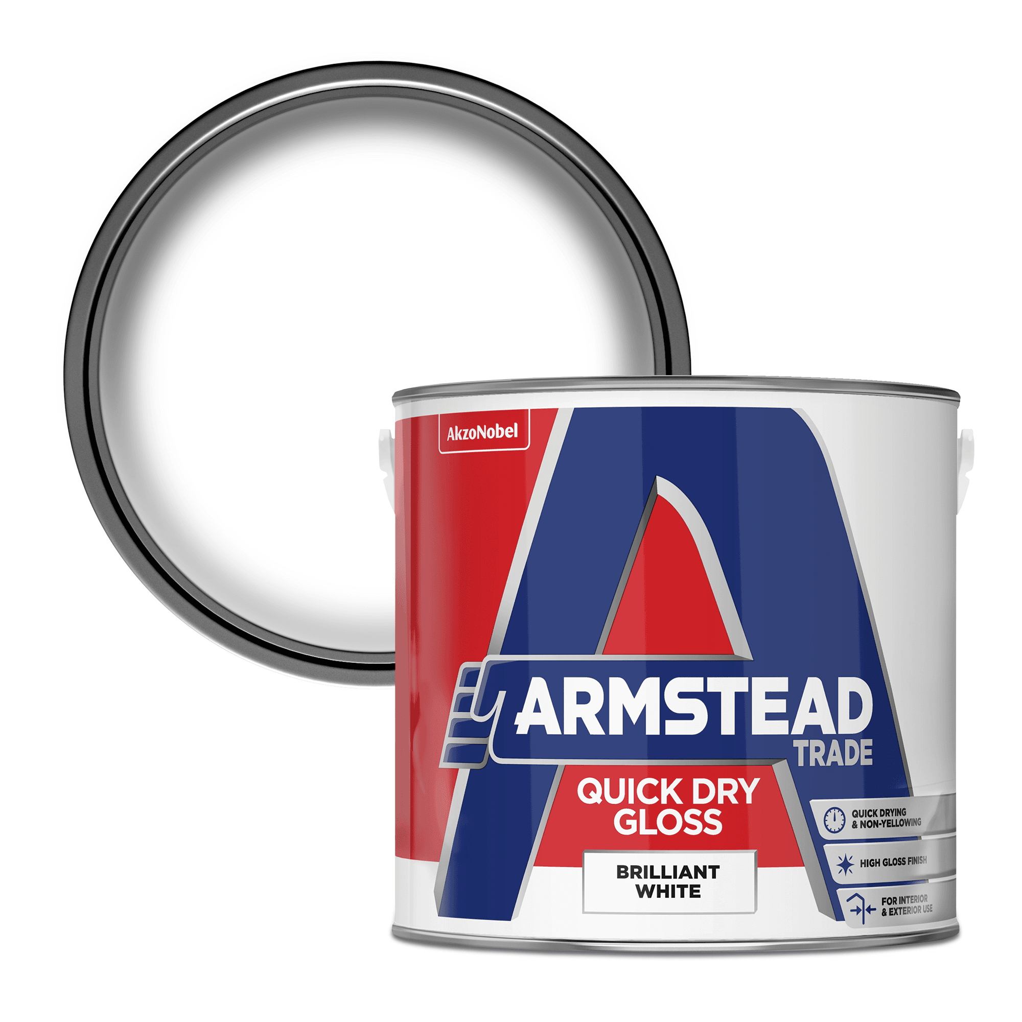 Armstead Trade Quick Dry Gloss 2.5L Brilliant White