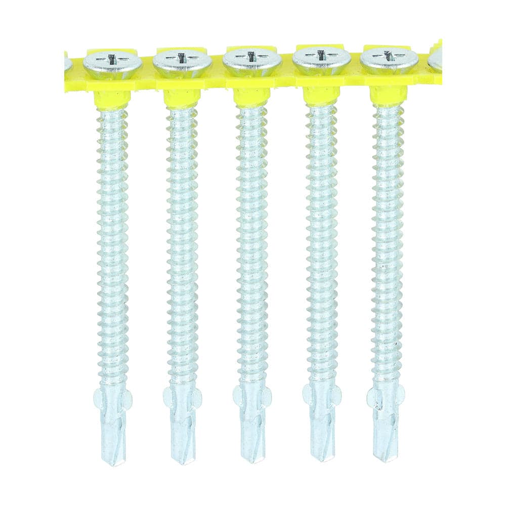 Collated Timber to Light Section Screws - Countersunk - Wing-Tip - Self-Drilling - Exterior - Silver Organic
