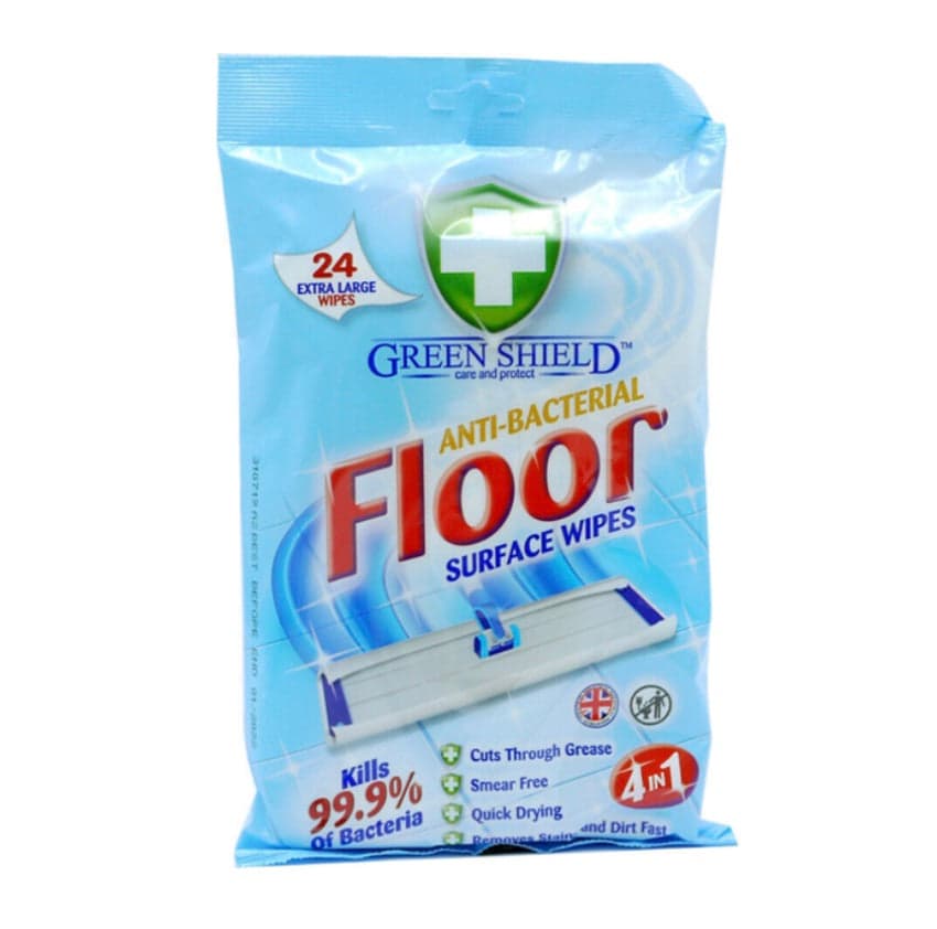 Green Shield antibacterial floor wipes