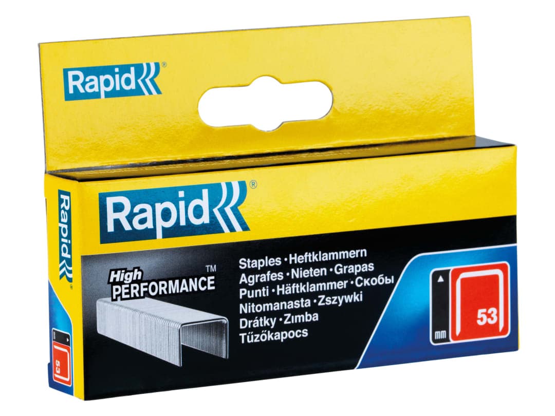 Rapid 53/12B 12mm Galvanised Staples (Box 2500) 11859625