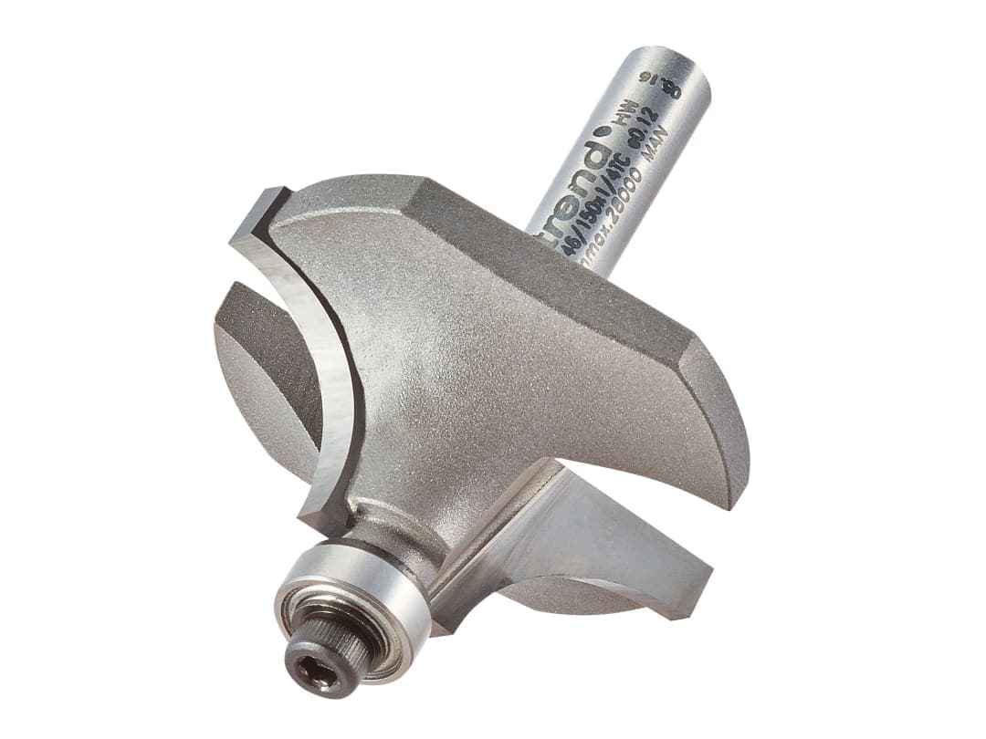 Trend 46/150 x 1/4 TCT Bearing Guided Ovolo & Round Over 12.7mm Radius 46/150X1/4TC