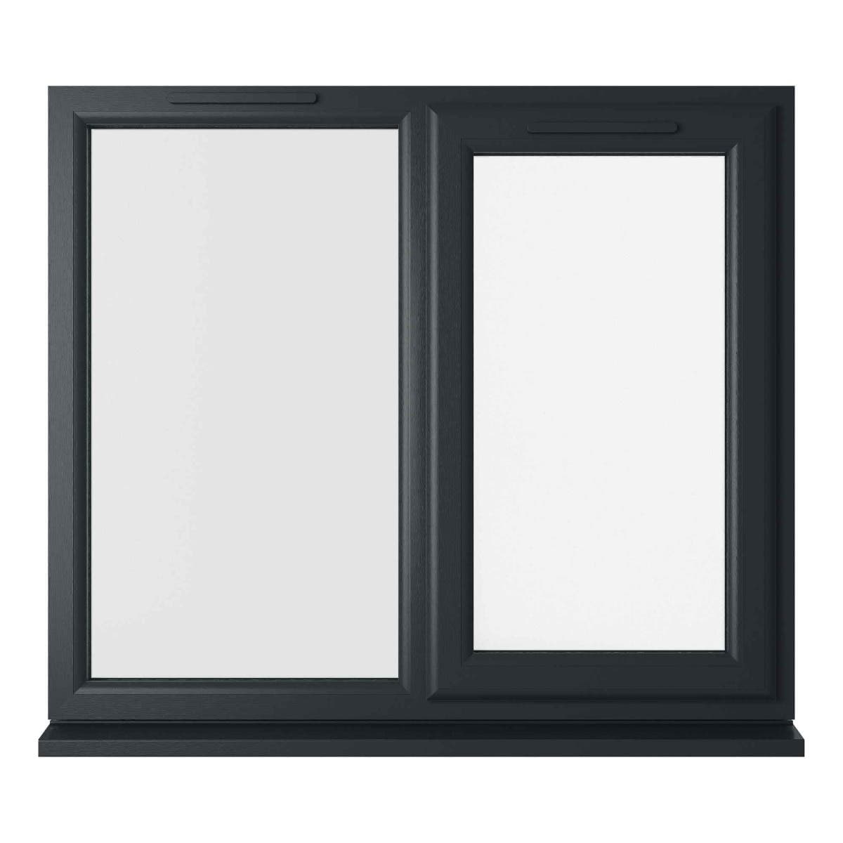 uPVC Grey/White Triple Glazed Window - Right Handed - Side Hung - Clear Glass - 1190 x 1040mm