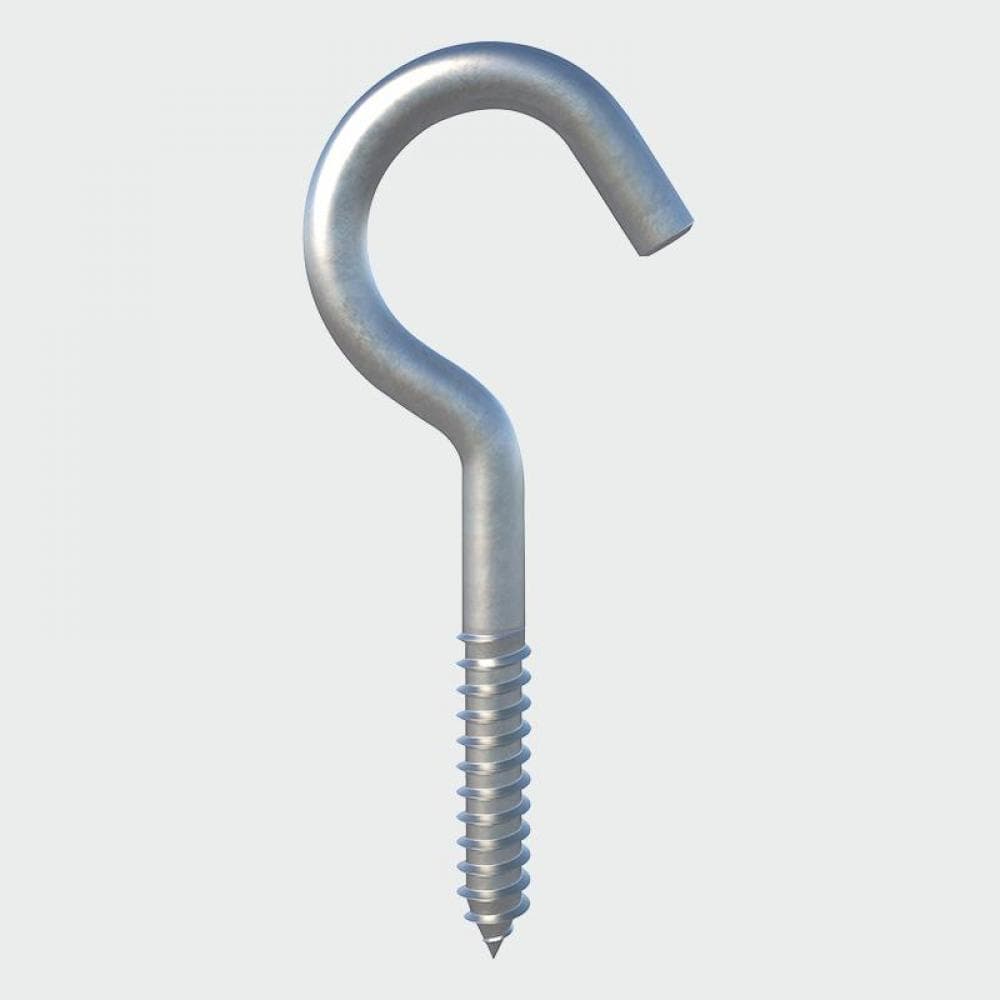 Timco 80SHP Screw Hooks - Zinc 80Mm TIMpac 3