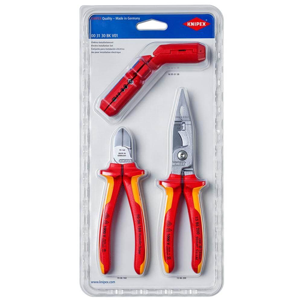 Knipex 00 31 30 Bk V01 Electrical Installations Set Pk 1 04249
