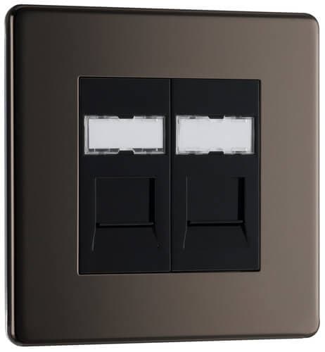 Evolve Brushed Steel (White) 200W Single Touch Dimmer Switch 2-Way Master PCDBSTDM1W-01