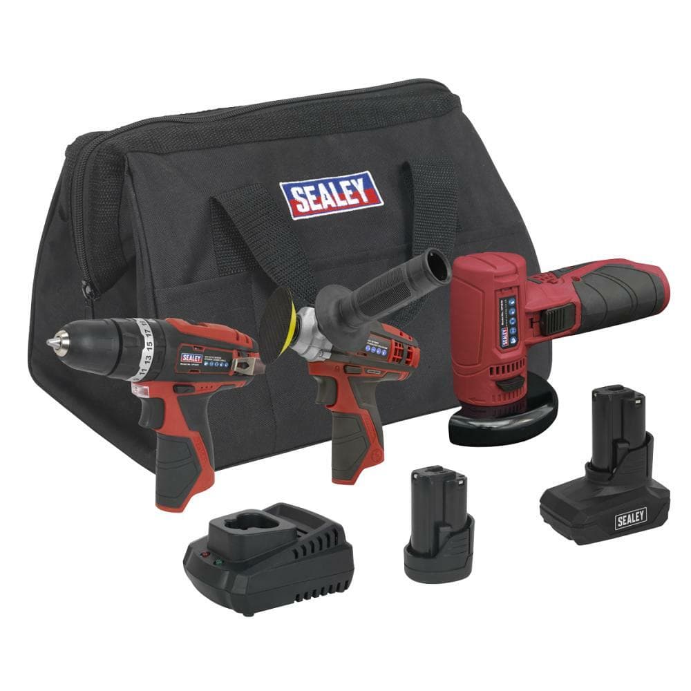 Sealey CP1200COMBO7 3 X 12V Sv12 Series Cordless Power Tool Combo Kit