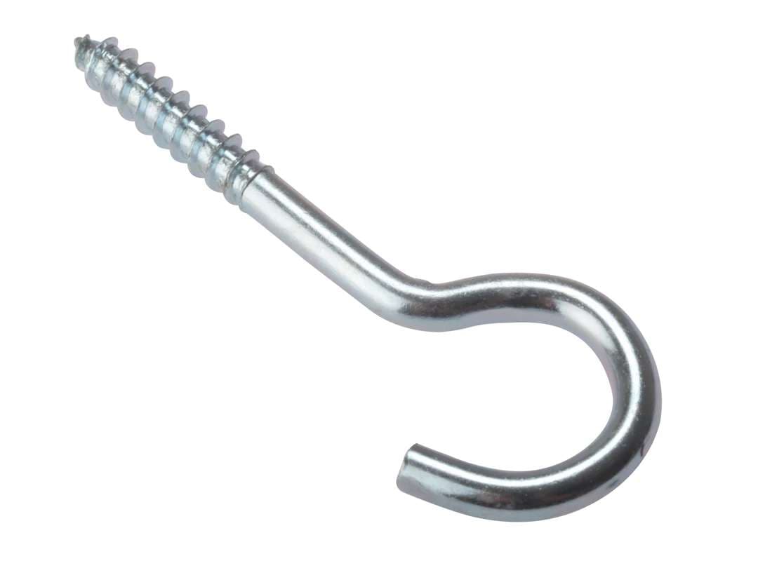 Fandf 10SH10018 Screw Hooks - Zinc Plated 100 X 18G (Bag Of 10)