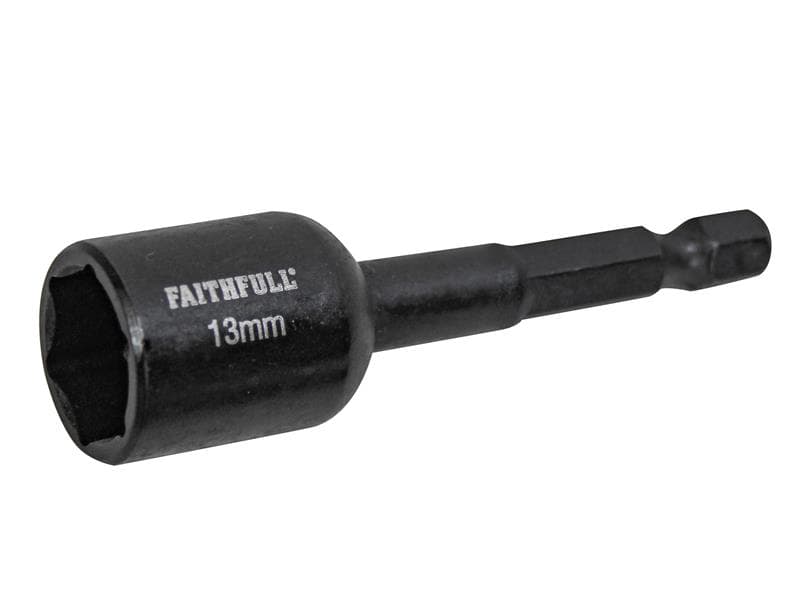 Faithfull Magnetic Impact Nut Driver 13Mm X 1/4In Hex