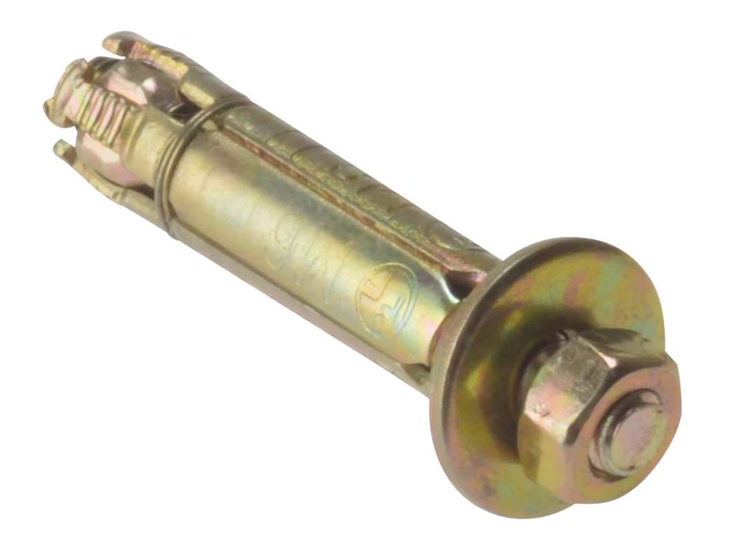 Fandf 5PB1060 Masonry Anchor - Projection Bolt - Zinc Yellow Passivated M10 X 60Mm (Bag Of 5)