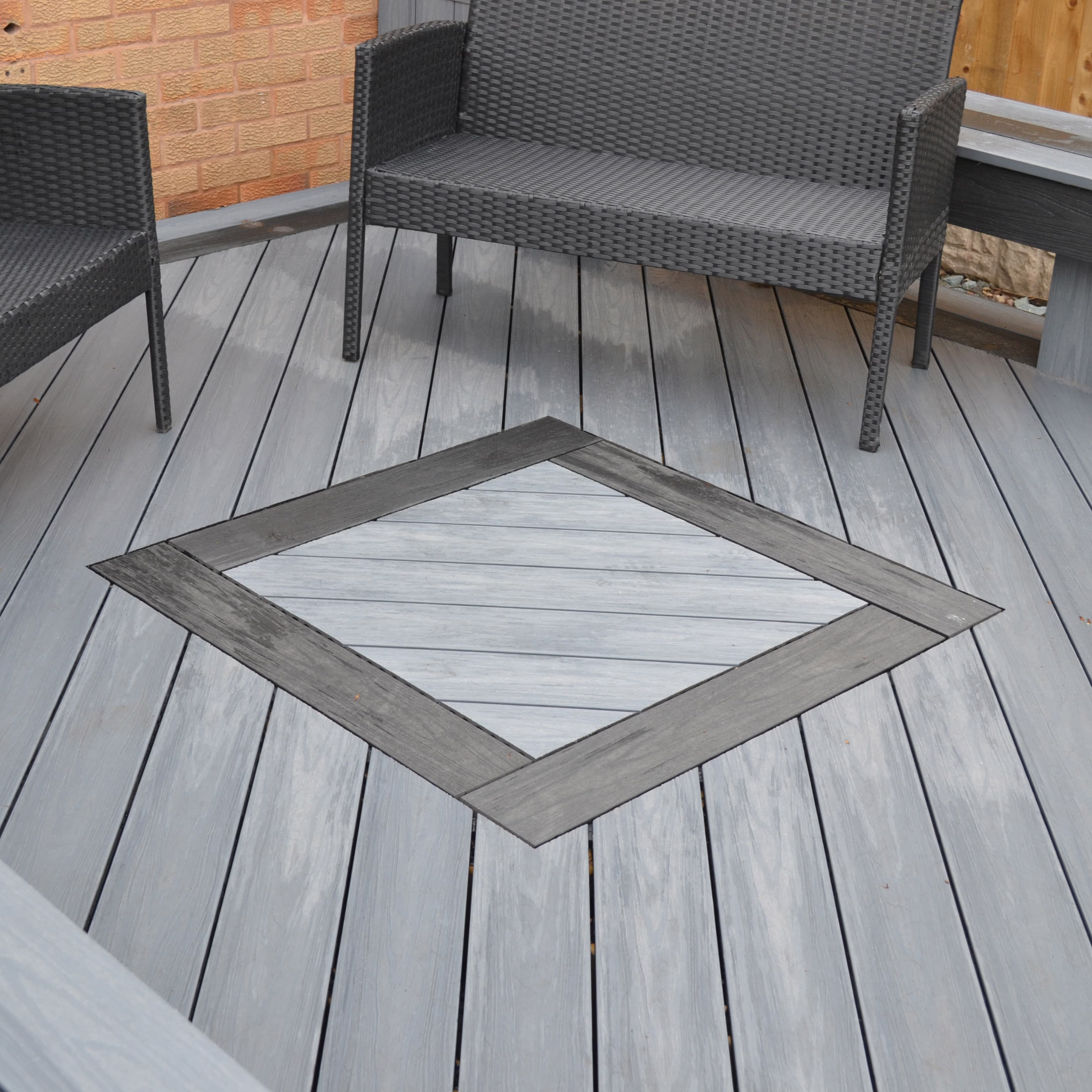 Piranha Terrafuzion Composite Decking Board Slate Graphite 3600mm x 140mm x 23mm