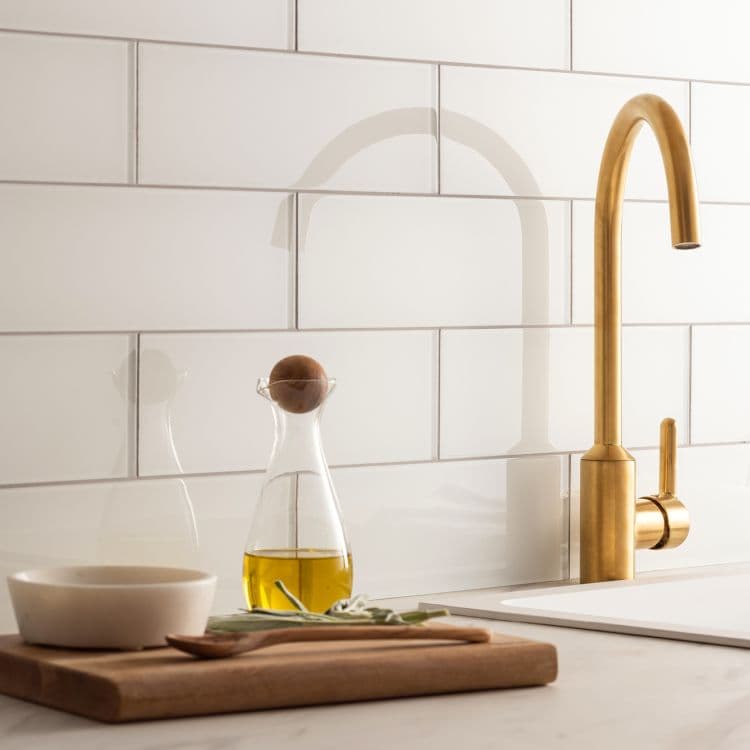 Original Style Glassworks Arctic Clear Glass Tile 10x30cm