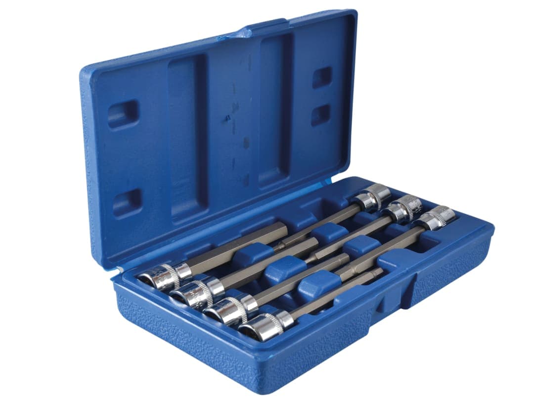 BlueSpot Tools 3/8in Drive Extra Long Hex Socket Bit Set, 7 Piece 01516