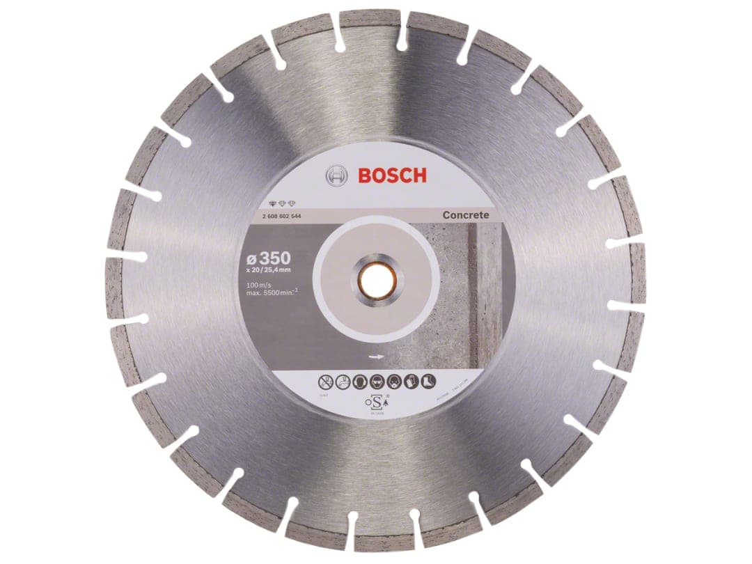 Bosch Powertool Accessories Standard for Concrete Diamond Cutting Disc 350 x 25.4mm 2608602544
