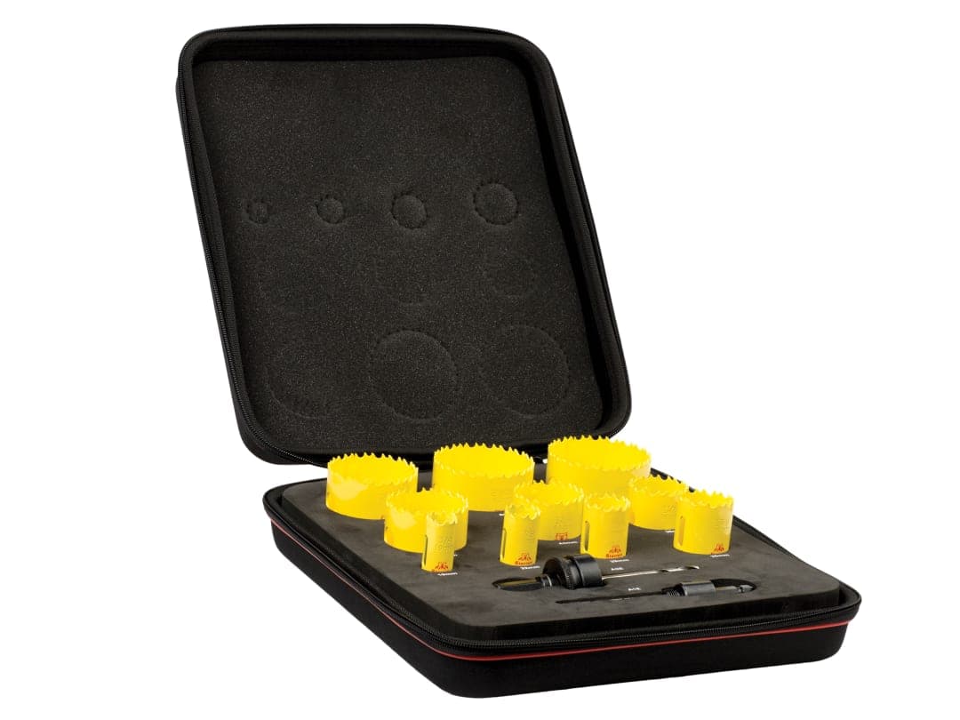 Starrett KDC10022 Deep Cut Bi-Metal Deluxe Plumber's Holesaw Kit, 12 Piece BF7015