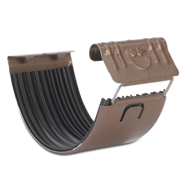 Steel Gutter Union - 135mm Copper Effect