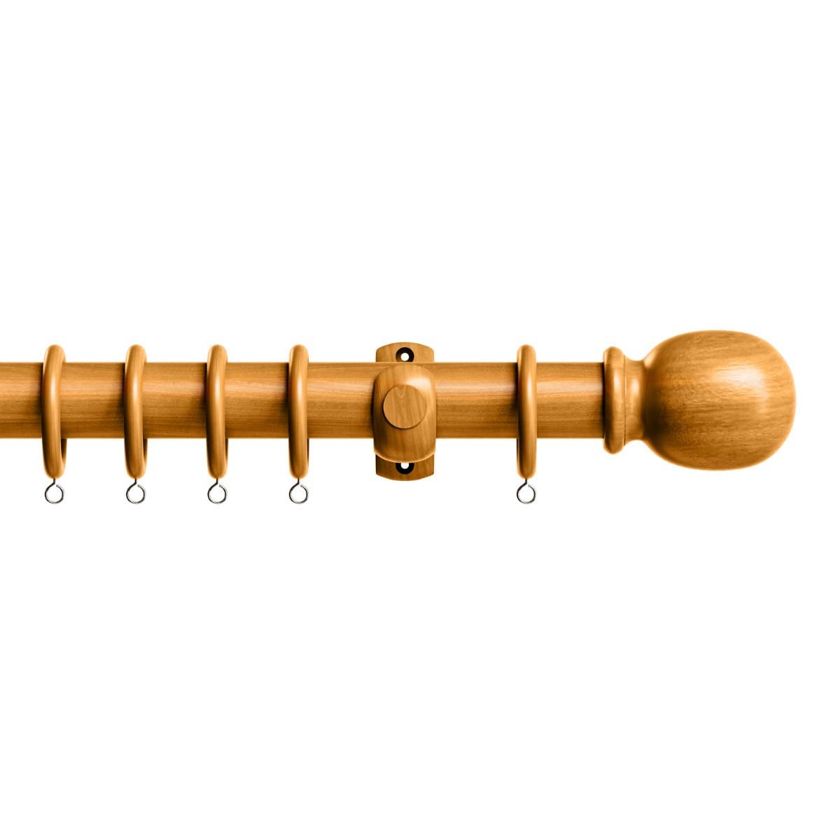 Victory Wood Fixed Curtain Pole - 28mm Eyelet - 1800mm - Antique Pine - Cuttable to Size