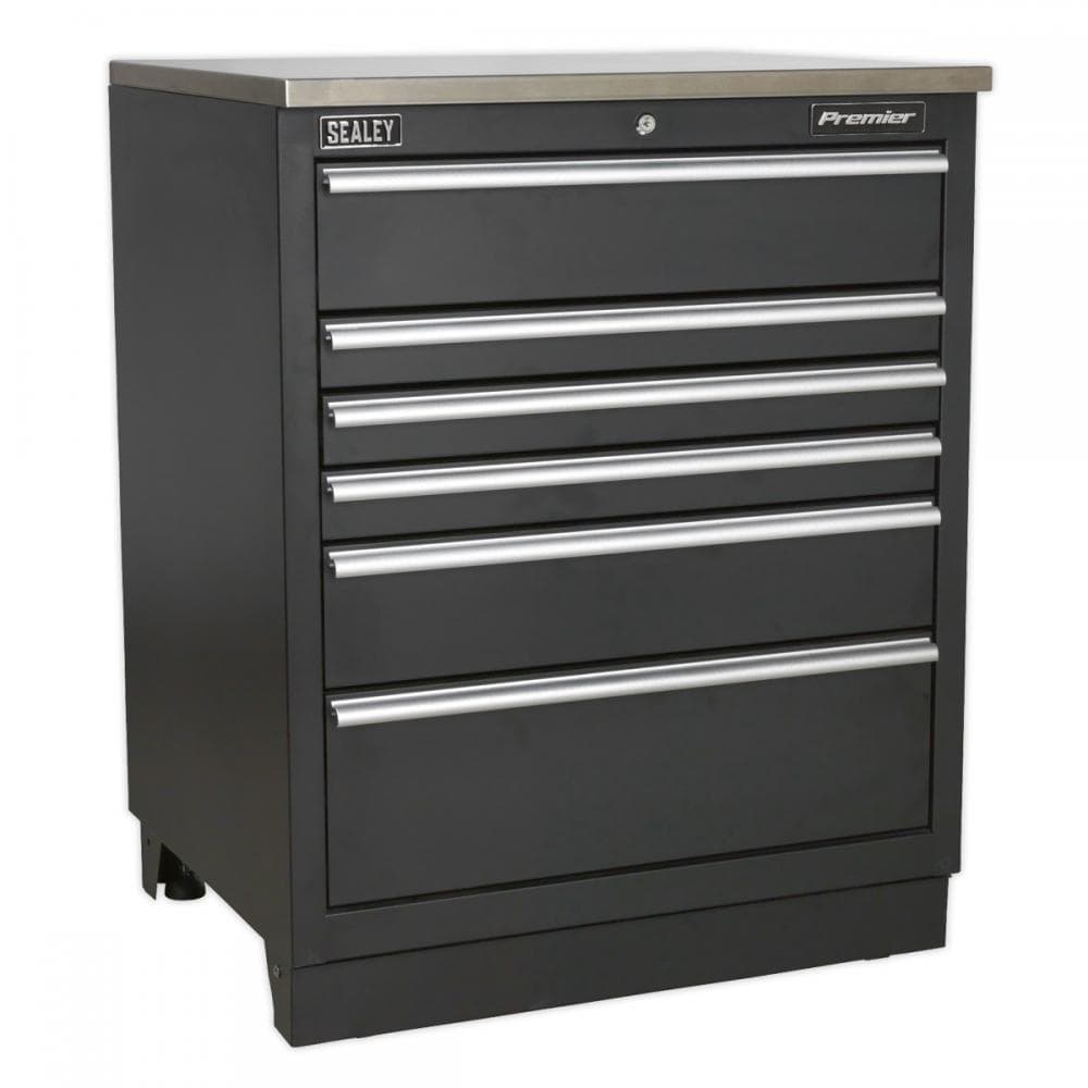 Sealey APMS03 Modular Floor Cabinet 6 Drawer 775Mm Heavy-Duty