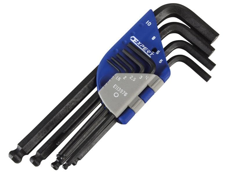 Expert E113976 Metric Ball End Hexagon Key Long Arm Set 9 Piece