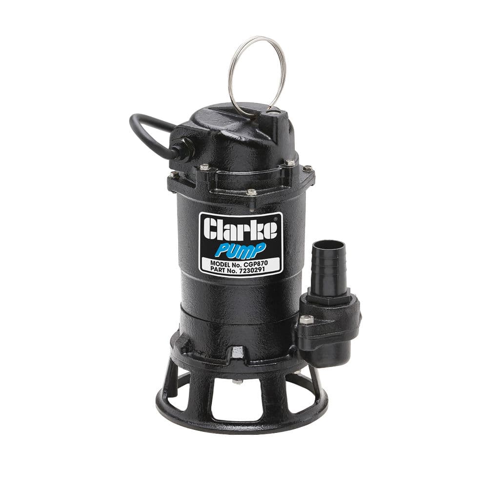 Clarke CGP870 1¼ (31.75mm) 870W 140Lpm 10m Head Grinder Pump (230V)"