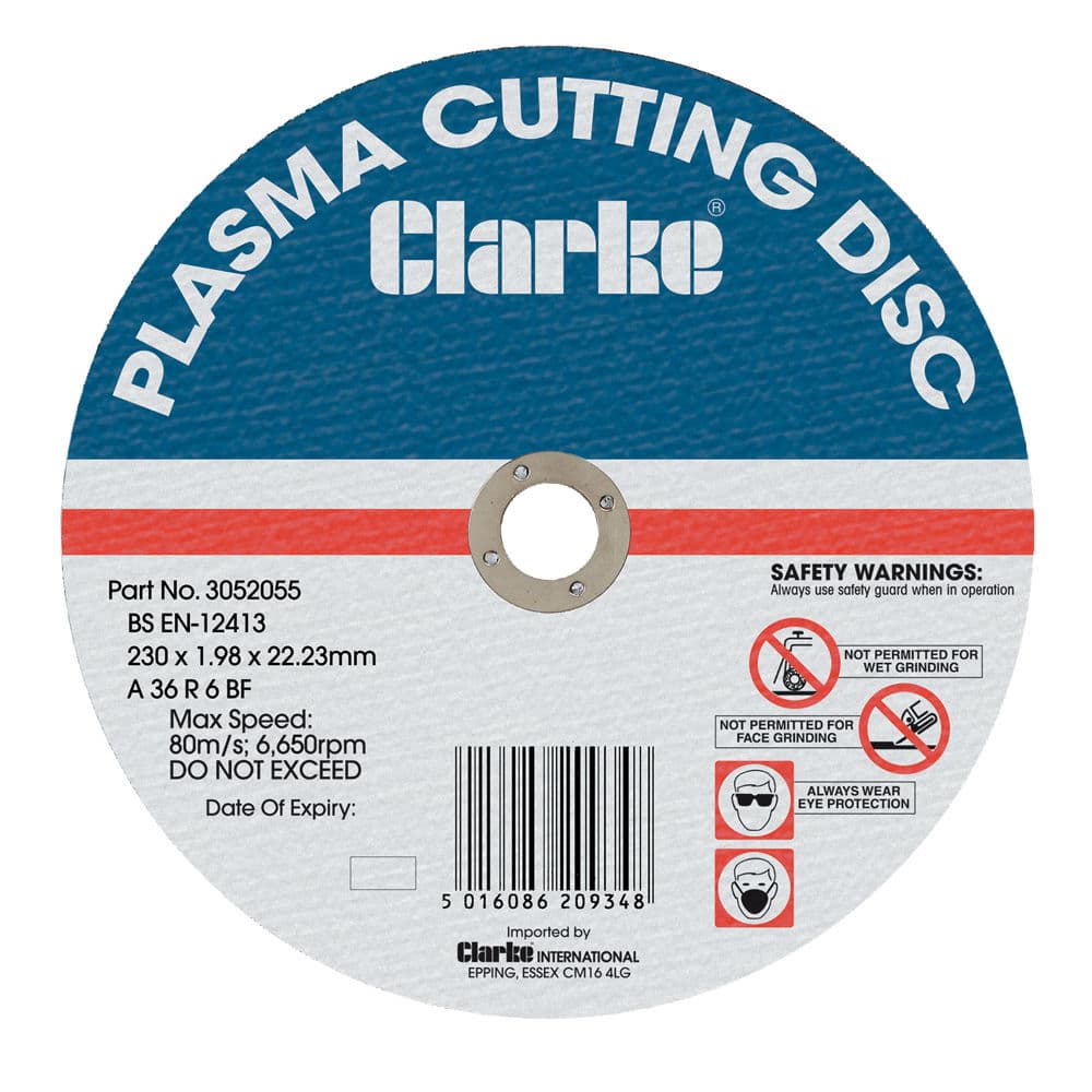 Clarke 3052055 Pd2 9 Plasma Cutting Disc