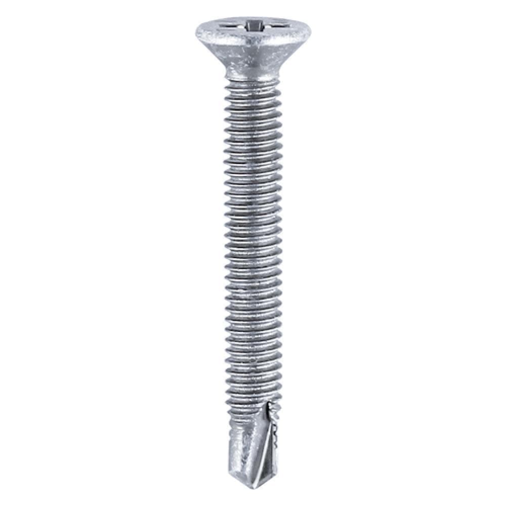 Timco 151Z Window Fabrication Screws - Countersunk - Ph - Metric Thread - Self-Drilling Point - Zinc M4 X 19