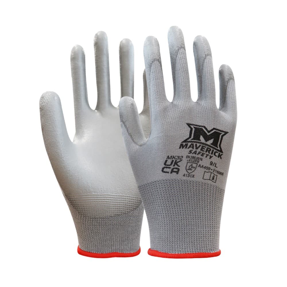 Maverick Grey MK32 Precision Touch Work Gloves, L