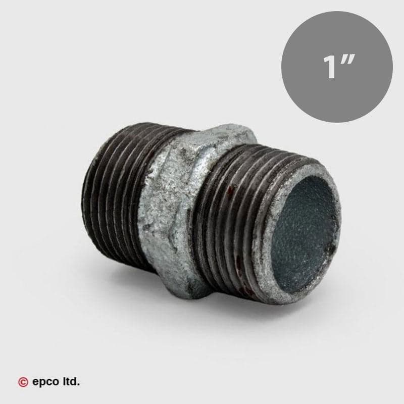 1" Galvanised Malleable Iron Threaded Nipple Male