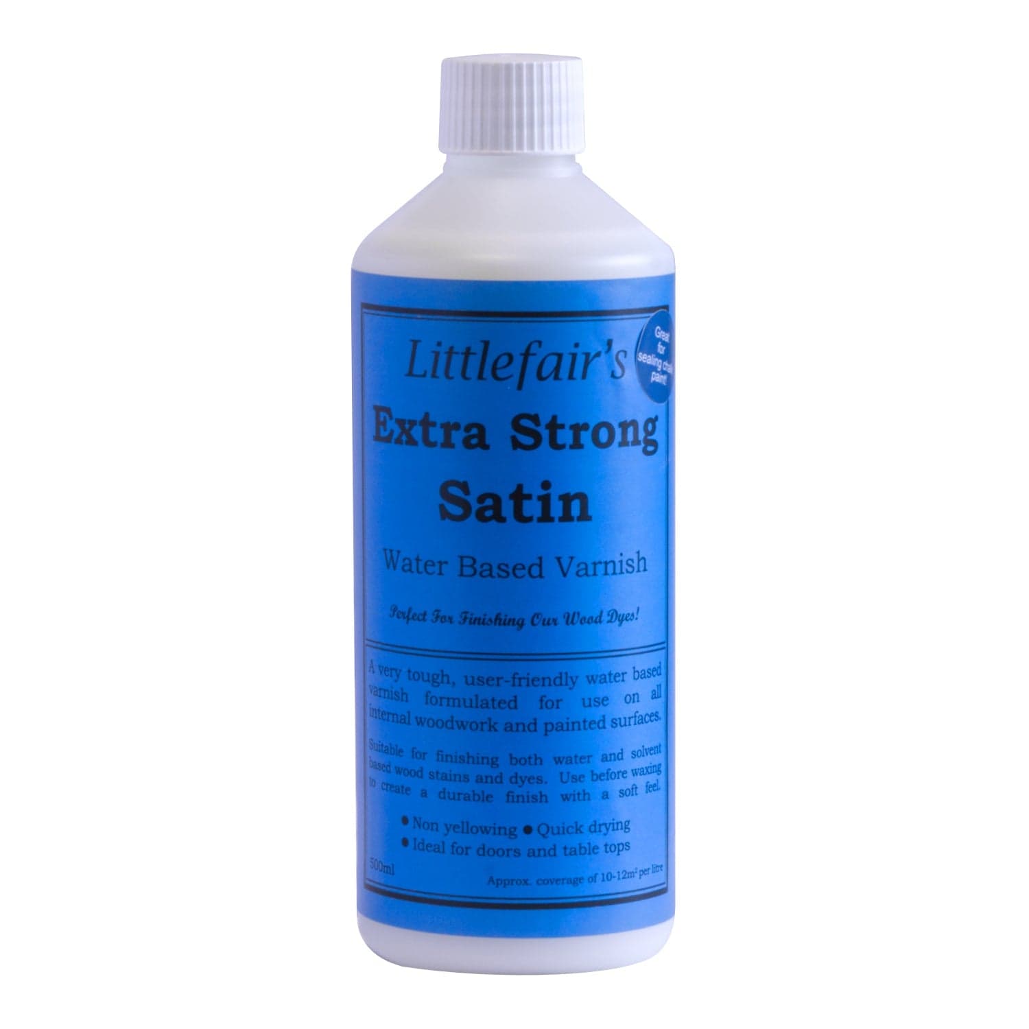 Littlefairs Water-Based Extra Strong Varnish - Matt/Satin/Gloss - Indoor Use (Doors/Floors/Tables/Furniture)