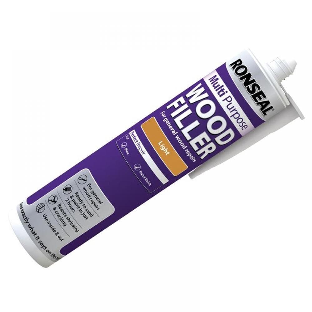 Ronseal 33366 Multipurpose Wood Filler Cartridge Light 310Ml