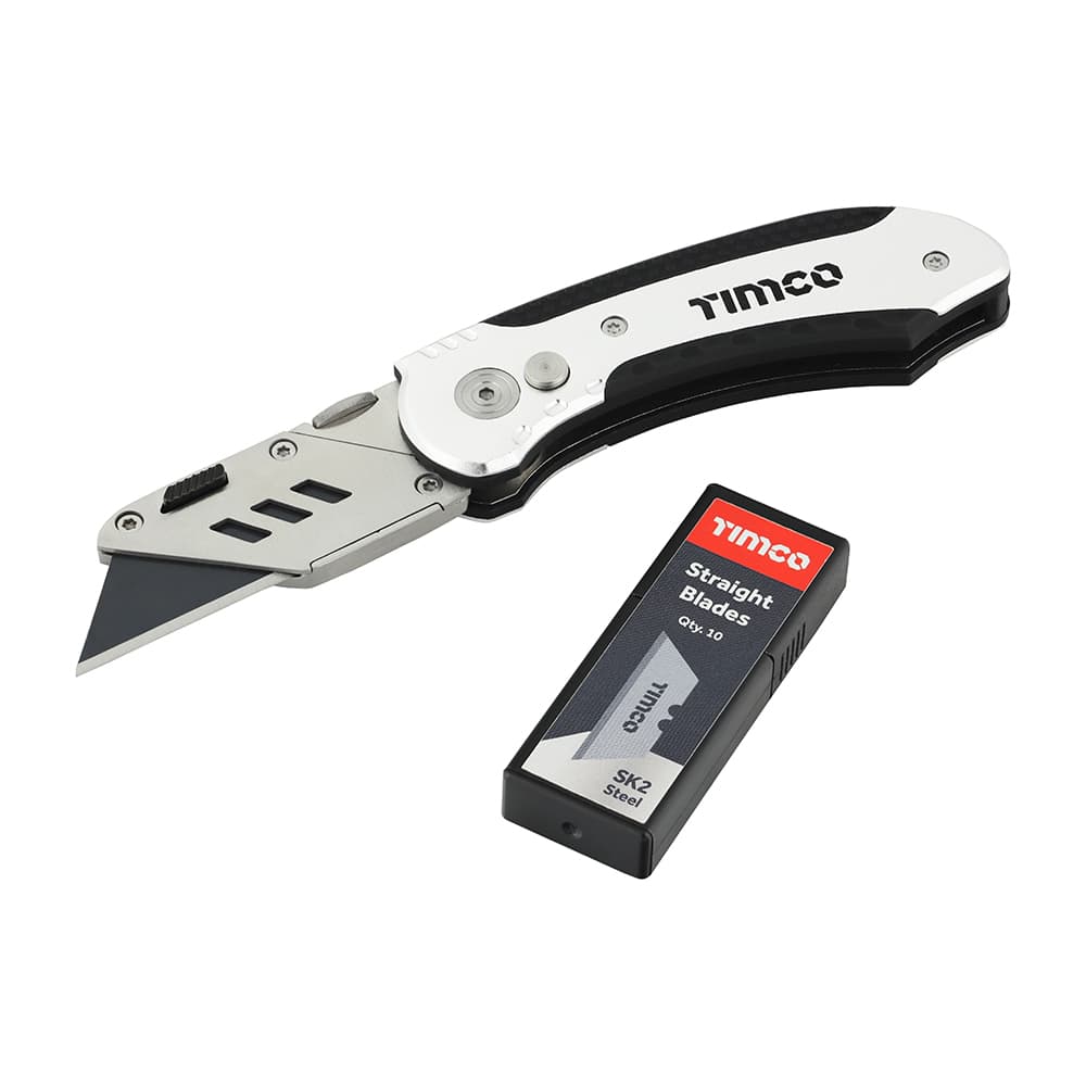 Timco 253017 Folding Utility Knife & Blades 60 X 19 X 0.6 Blister Pack 1