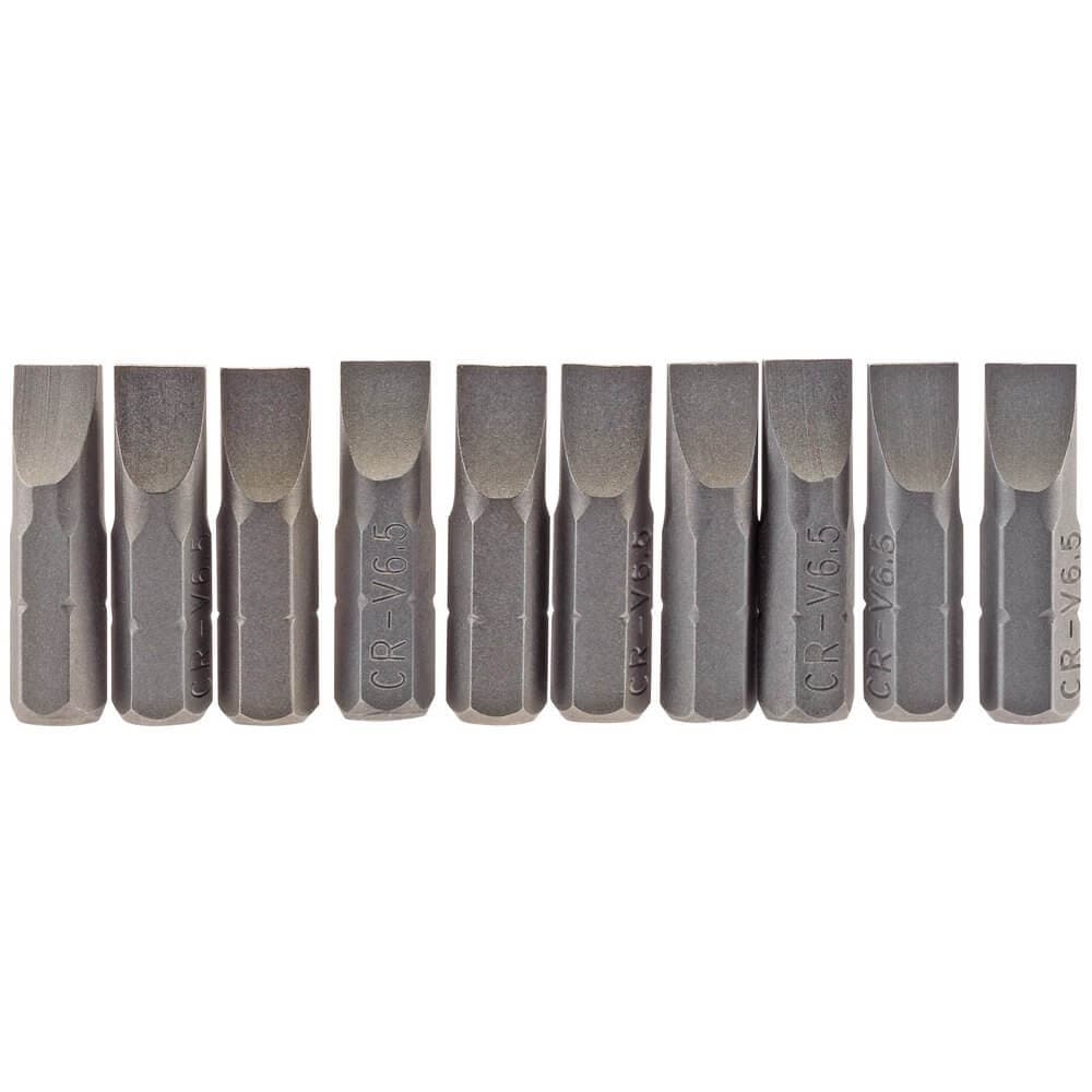 Draper 64034 Plain Slot Insert Bit 6.5Mm 1/4in Hex 25Mm Long (Pack Of 10) per pack