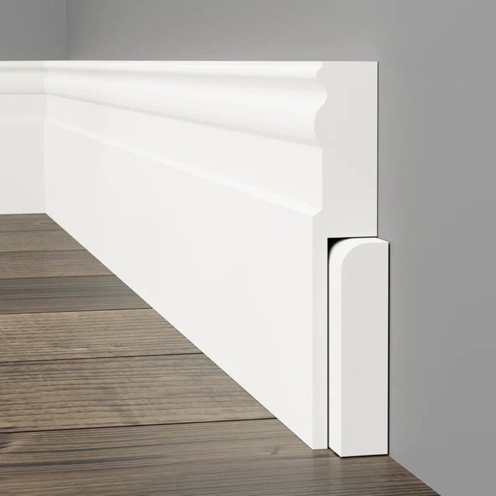 BuildingMaterials.co.uk Queens MDF Skirting Board Cover Unprimed 4100mm x 155mm x 25mm