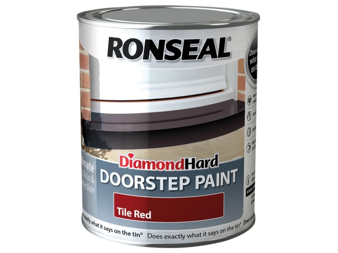 Ronseal Diamond Hard Doorstep Paint Tile Red 750ml 35404
