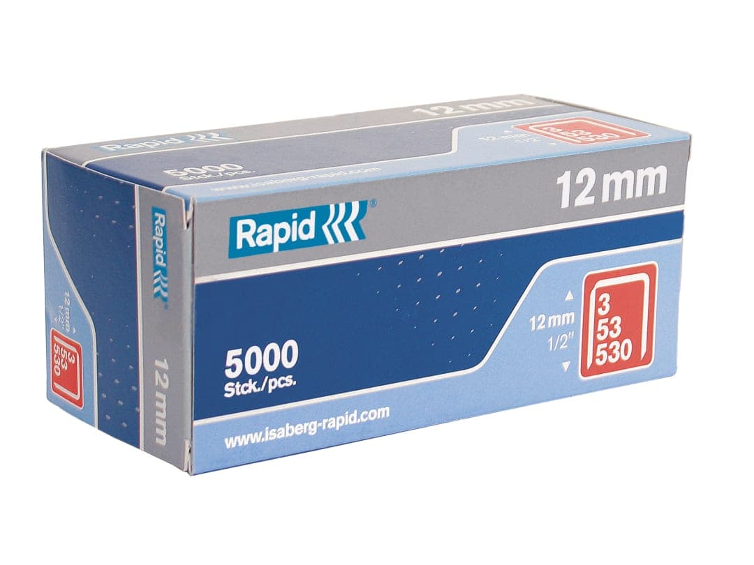 Rapid 53/12B 12mm Galvanised Staples (Box 5000) 11859610